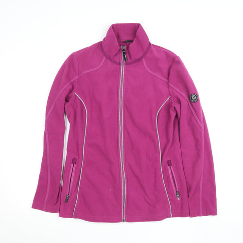 Giesswein Women Purple Fleece Full Zip Jacket M Lightweight Activewear