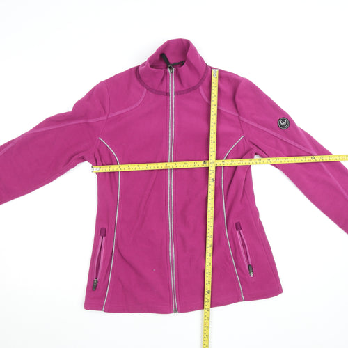 Giesswein Women Purple Fleece Full Zip Jacket M Lightweight Activewear