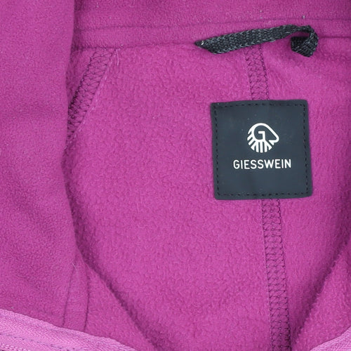 Giesswein Women Purple Fleece Full Zip Jacket M Lightweight Activewear