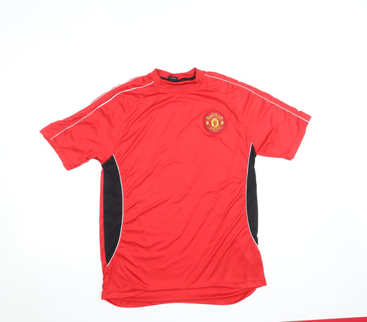 Manchester United Mens Red L Short Sleeve Jersey T-Shirt