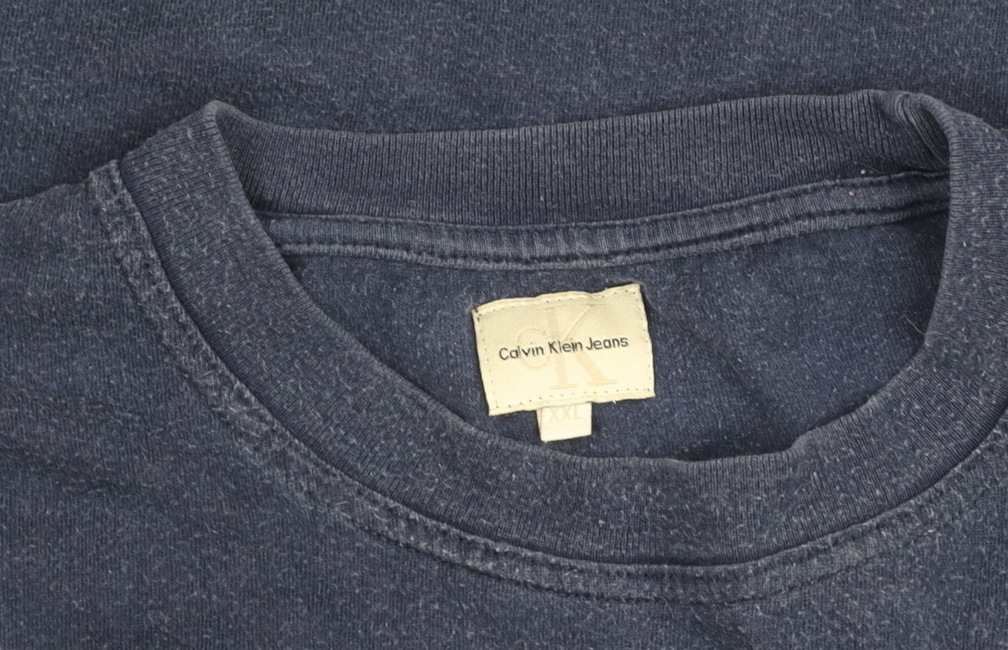 Calvin Klein Jeans Men's Blue 2XL Vintage Logo Cotton T-Shirt