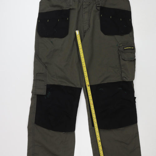 Dunlop Men's Green Cargo Work Trousers W38 L32 Regular Fit