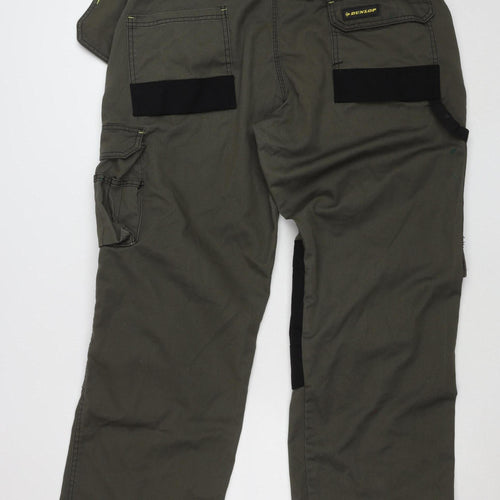 Dunlop Men's Green Cargo Work Trousers W38 L32 Regular Fit