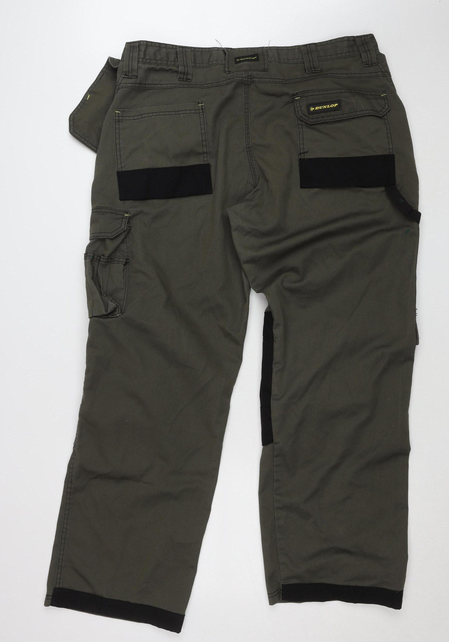 Dunlop Men's Green Cargo Work Trousers W38 L32 Regular Fit