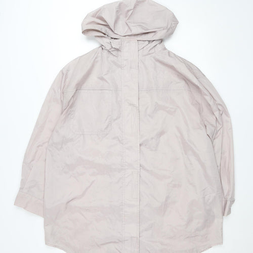 ASOS Design Womens Beige Lightweight Hooded Windbreaker Jacket Size 10