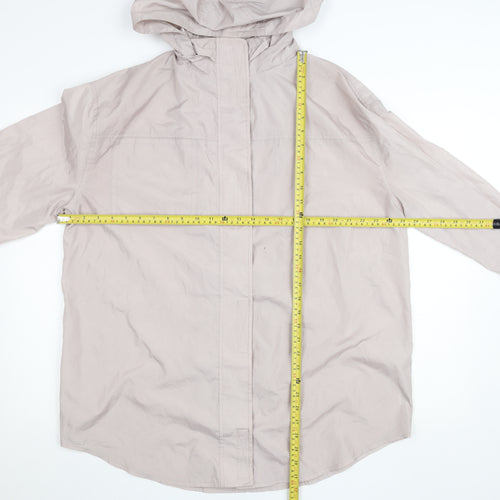 ASOS Design Womens Beige Lightweight Hooded Windbreaker Jacket Size 10
