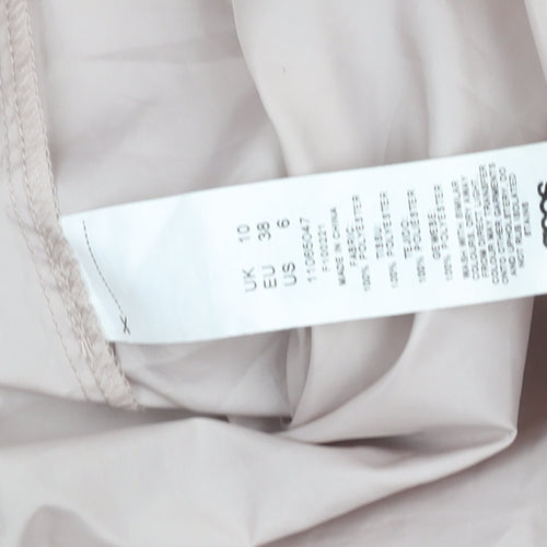 ASOS Design Womens Beige Lightweight Hooded Windbreaker Jacket Size 10