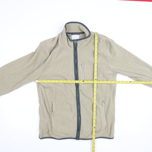 ONLY & SONS Men's Beige Fleece Full Zip Jacket Size L Regular Fit
