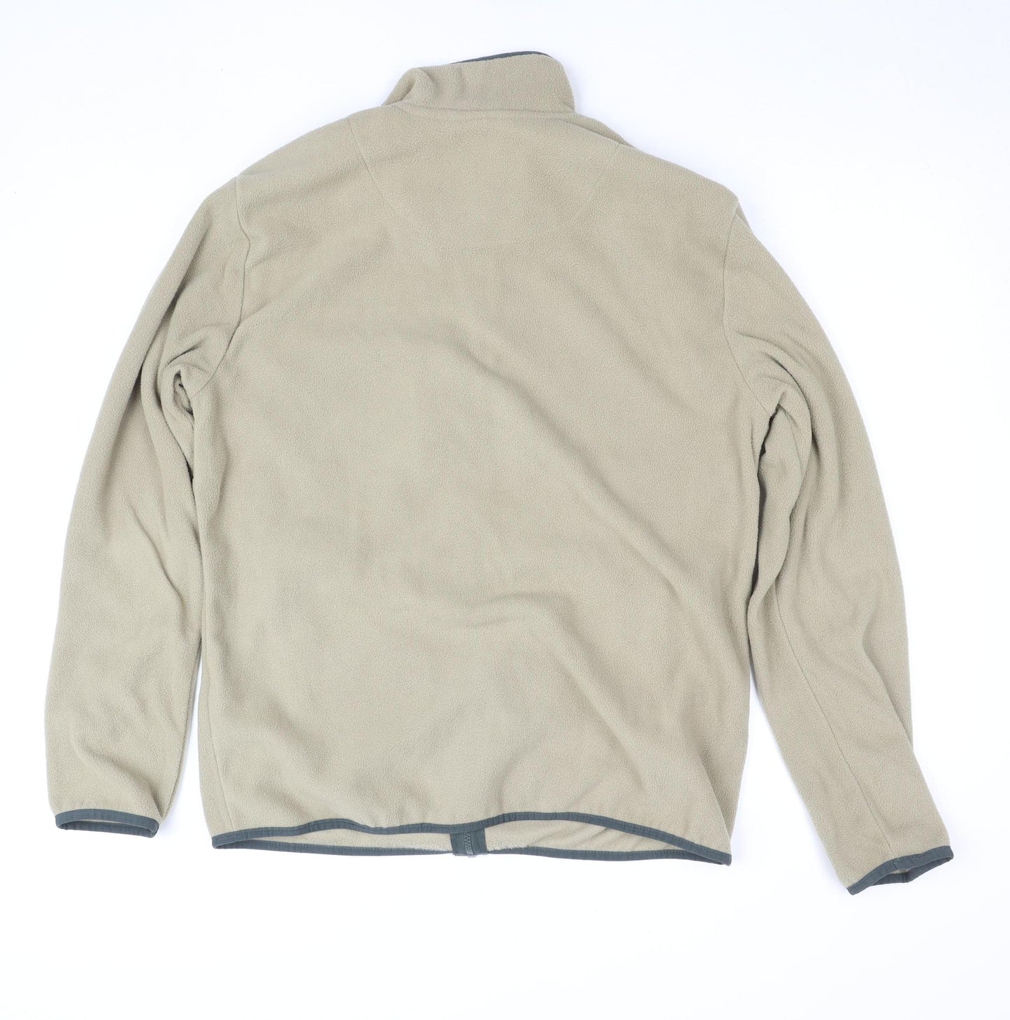 ONLY & SONS Men's Beige Fleece Full Zip Jacket Size L Regular Fit