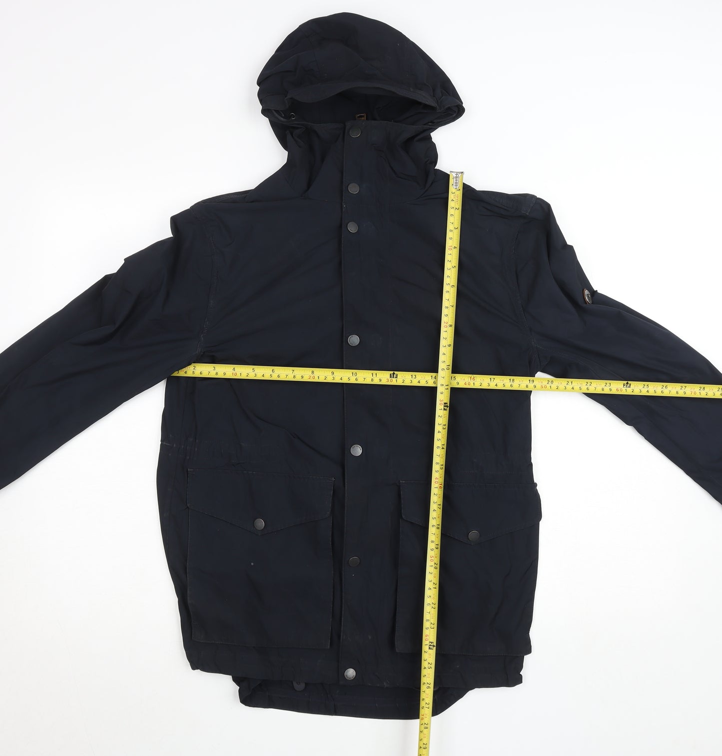 Ben Sherman Men's Blue XS Parka Jacket Hooded Waterproof Cotton Lined