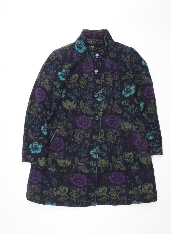 Roman Womens Multicoloured Floral Mid-Length Coat M