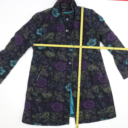 Roman Womens Multicoloured Floral Mid-Length Coat M