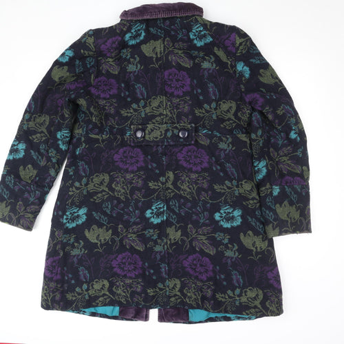 Roman Womens Multicoloured Floral Mid-Length Coat M