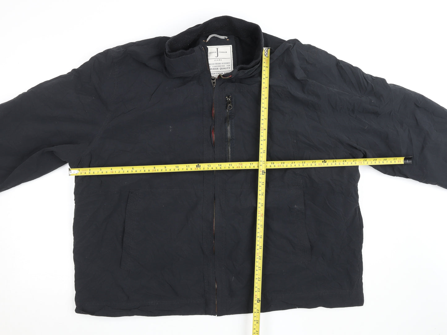 Jacques Vert Men's Black 3XL Full Zip Lightweight Winter Jacket