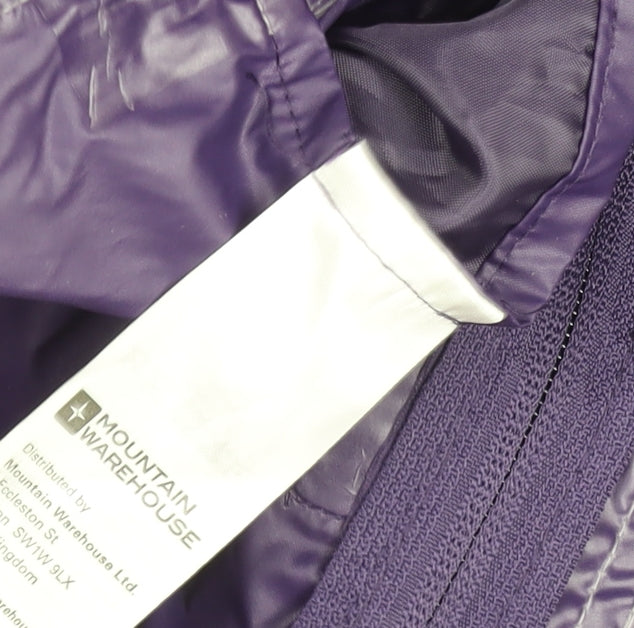 Mountain Warehouse Women Purple Size 12 Waterproof Rain Jacket