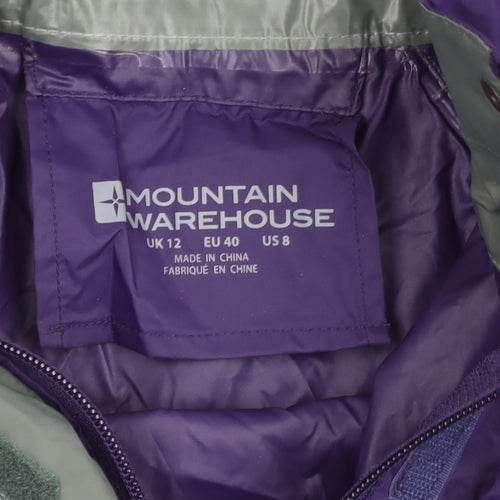Mountain Warehouse Women Purple Size 12 Waterproof Rain Jacket