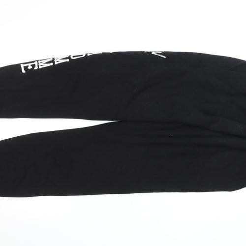 boohooMAN Black Joggers Men's M Milwaukee Print Casual Sweatpants