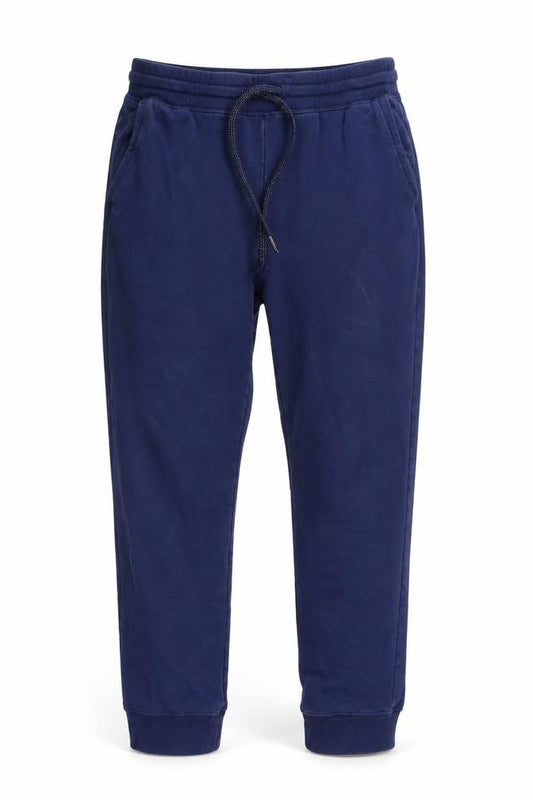 Jockey Girls Blue Cotton Jogger Trousers L with Drawstring Waist