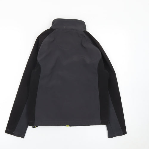 Regatta Boys Black Softshell Jacket 9-10 Years Zip Lightweight Outdoor