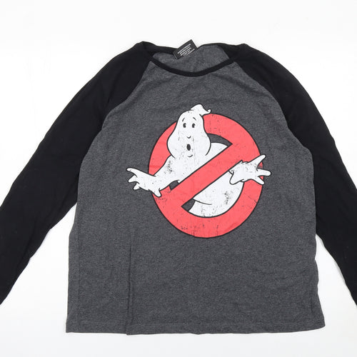 Atmosphere Women’s Grey Ghostbusters Long Sleeve Raglan T-Shirt Size 16