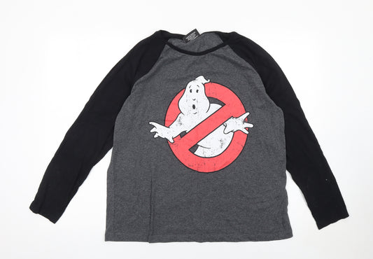 Atmosphere Women’s Grey Ghostbusters Long Sleeve Raglan T-Shirt Size 16