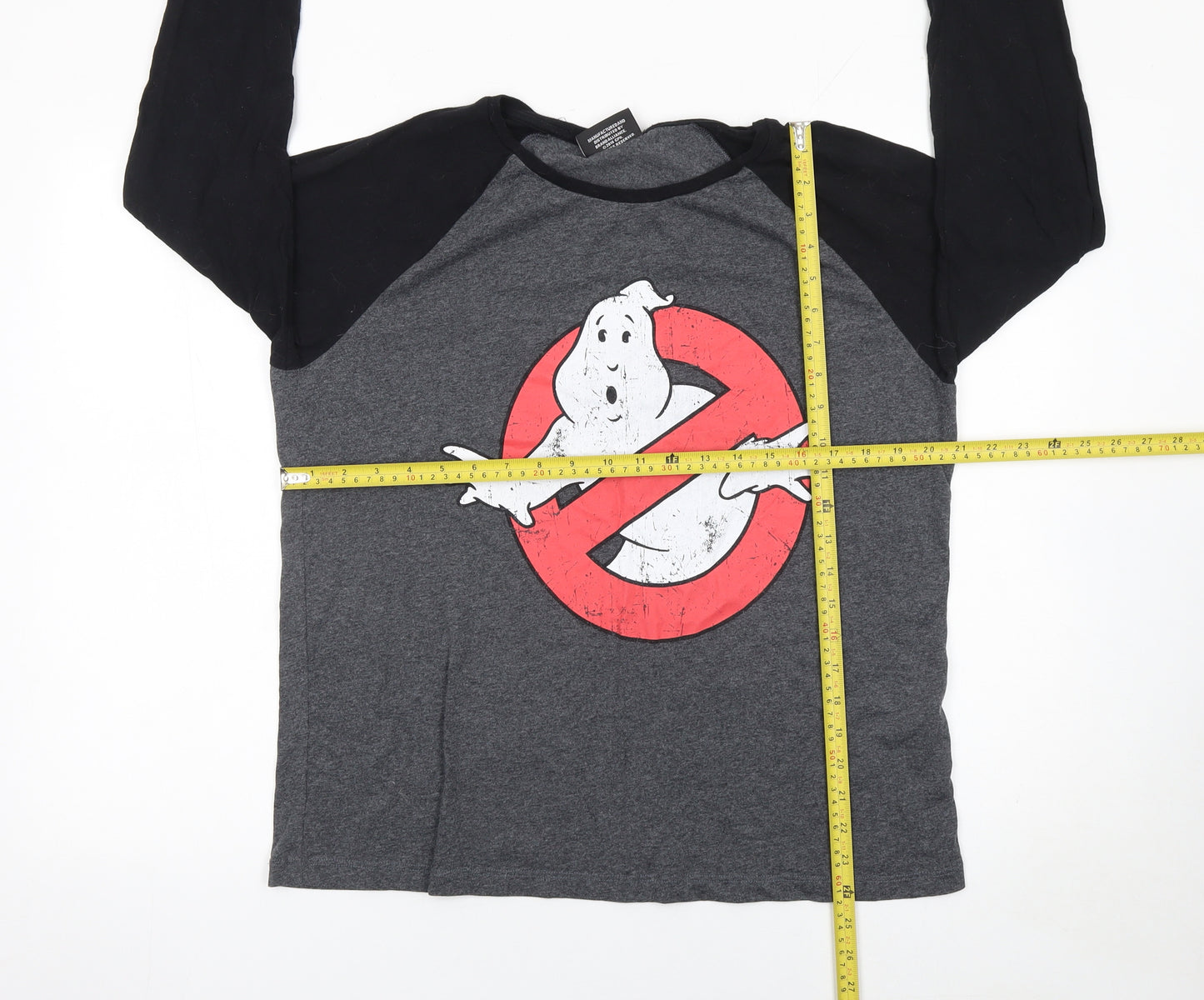 Atmosphere Women’s Grey Ghostbusters Long Sleeve Raglan T-Shirt Size 16