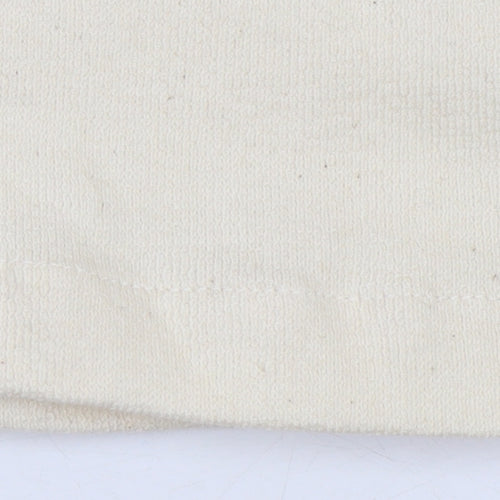 Weekday Women Beige Cotton Short Sleeve Button-Up Shirt XS
