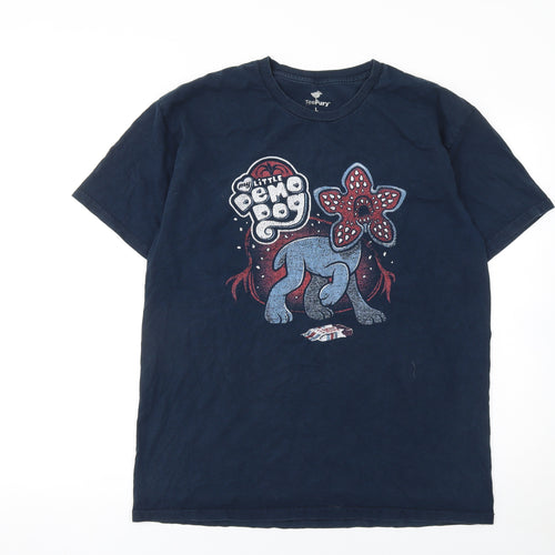 TeeFury Men's Blue Stranger Things My Little Demo Dog Graphic T-Shirt L