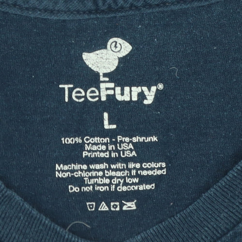 TeeFury Men's Blue Stranger Things My Little Demo Dog Graphic T-Shirt L