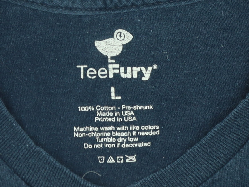 TeeFury Men's Blue Stranger Things My Little Demo Dog Graphic T-Shirt L