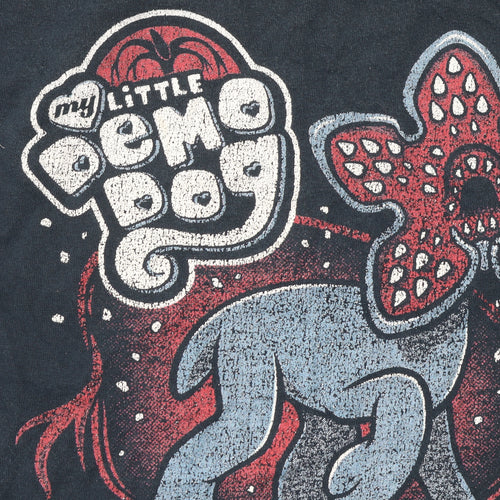 TeeFury Men's Blue Stranger Things My Little Demo Dog Graphic T-Shirt L