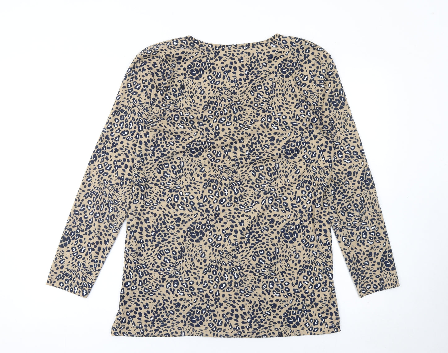 Marks and Spencer Women’s Beige Animal Print Long Sleeve Top Size 10