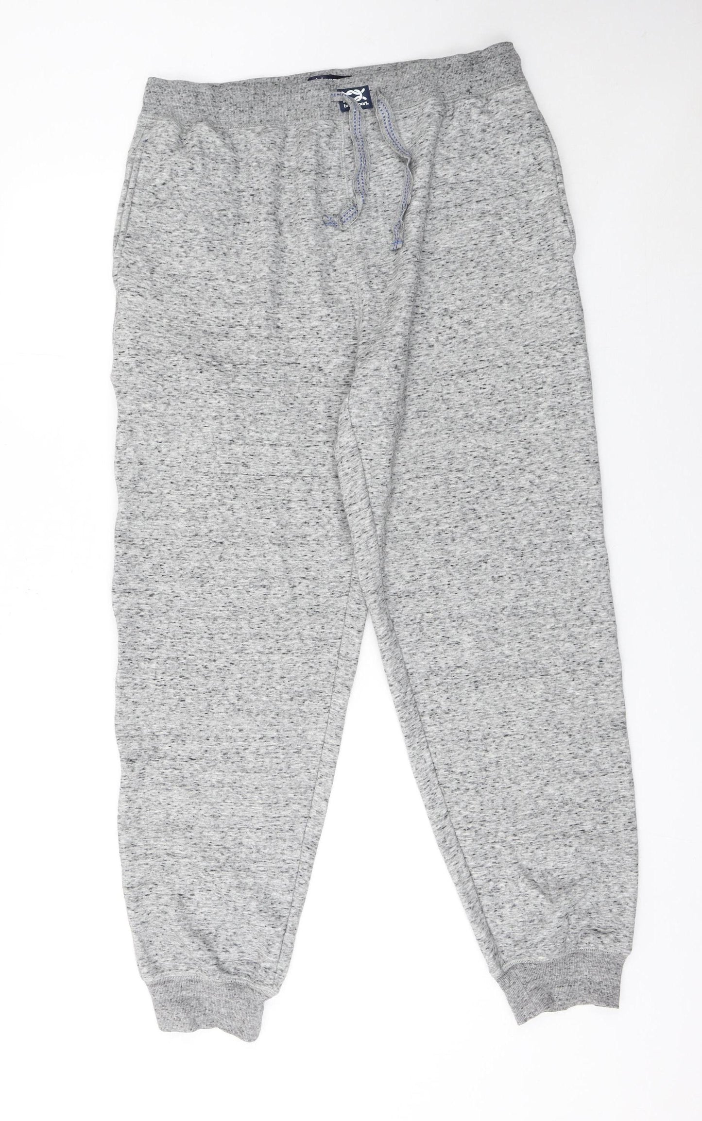 Bridgeport Men's Grey L Sweatpants Regular Fit Jersey Trousers