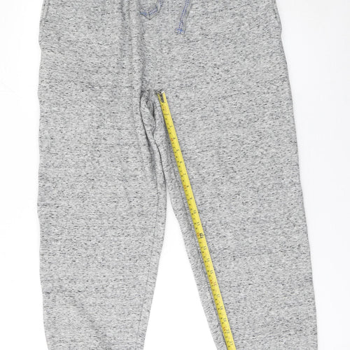 Bridgeport Men's Grey L Sweatpants Regular Fit Jersey Trousers