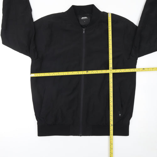 Burton Menswear London Men’s Black Bomber Jacket L Full Zip Polyester