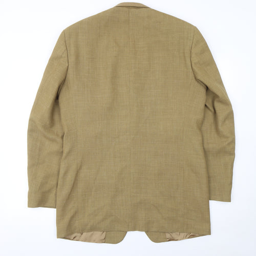 Marks and Spencer Men's Brown 40L Wool Blend Long Blazer Jacket