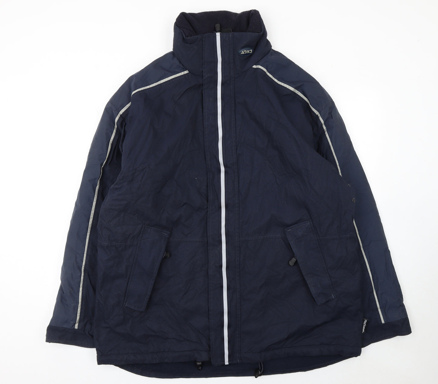 PlayStation Men’s Blue XL Parka Jacket Water Resistant Windproof