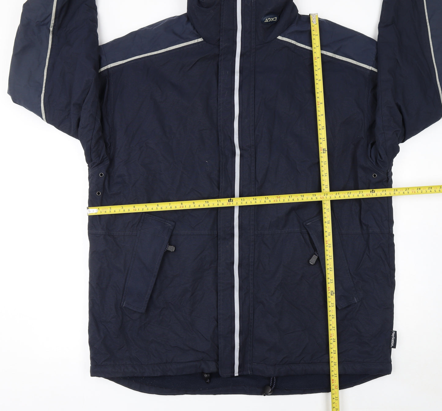 PlayStation Men’s Blue XL Parka Jacket Water Resistant Windproof