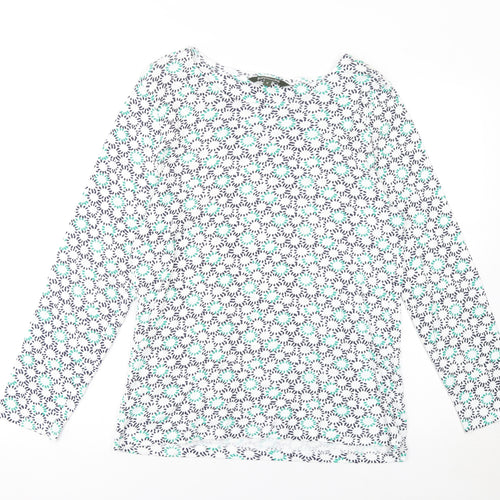 Bonmarché Women's Multicoloured Floral Cotton Long Sleeve T-Shirt Size 18
