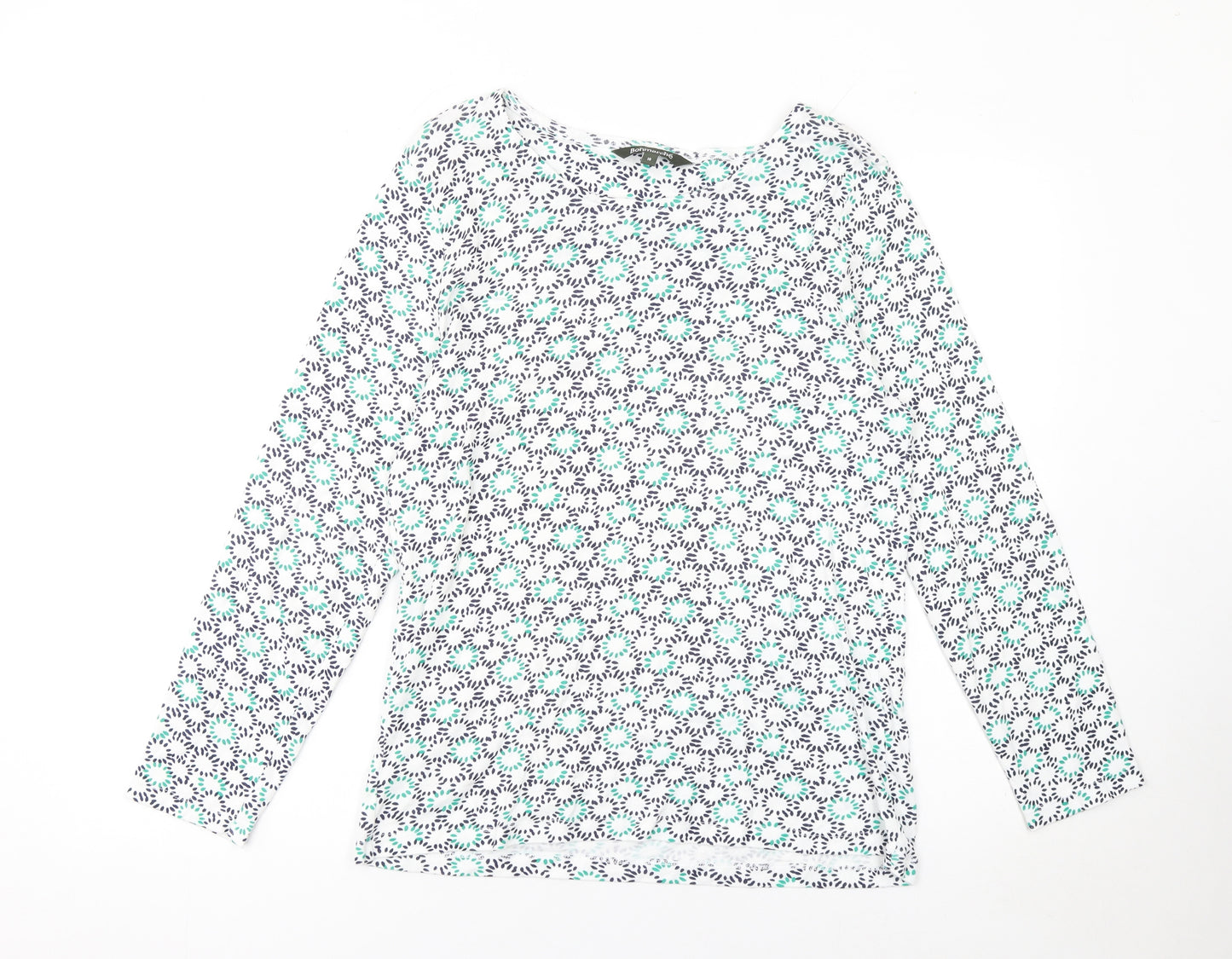 Bonmarché Women's Multicoloured Floral Cotton Long Sleeve T-Shirt Size 18