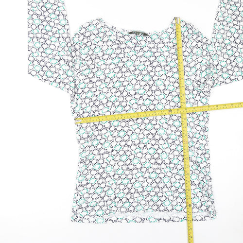 Bonmarché Women's Multicoloured Floral Cotton Long Sleeve T-Shirt Size 18