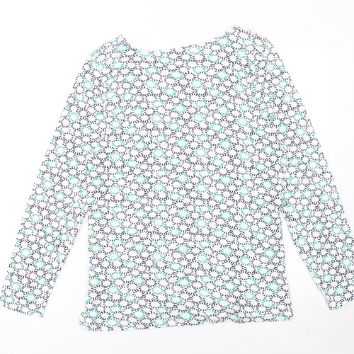 Bonmarché Women's Multicoloured Floral Cotton Long Sleeve T-Shirt Size 18