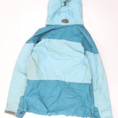 Berghaus Women Blue Waterproof Hooded Rain Jacket Size 14