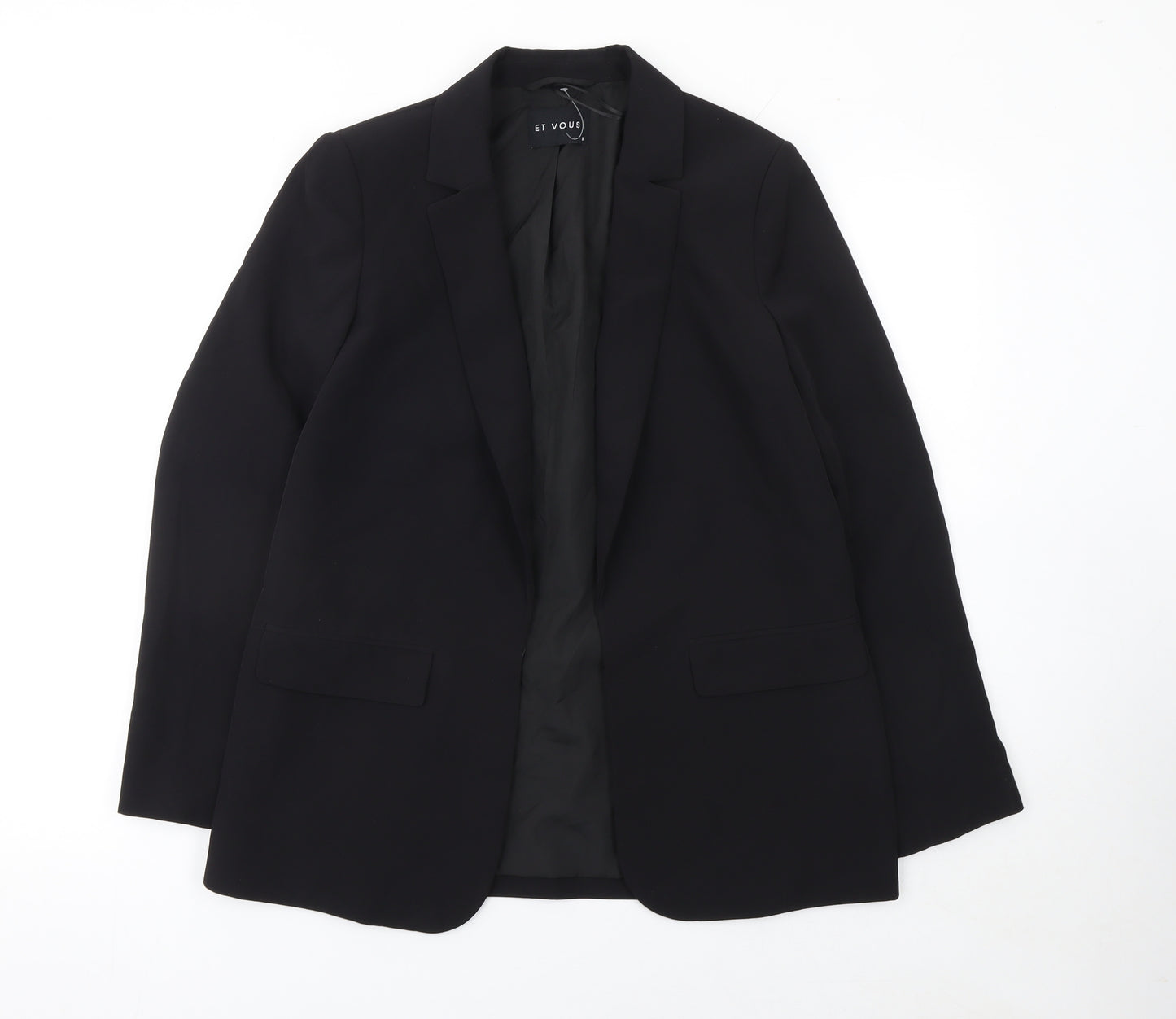 Et Vous Women’s Black Size 8 Tailored Single-Breasted Blazer