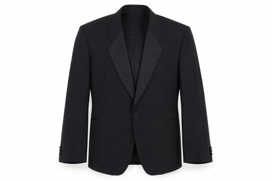 Varteks Men’s Black 46 Regular Wool Shawl Lapel Jacket