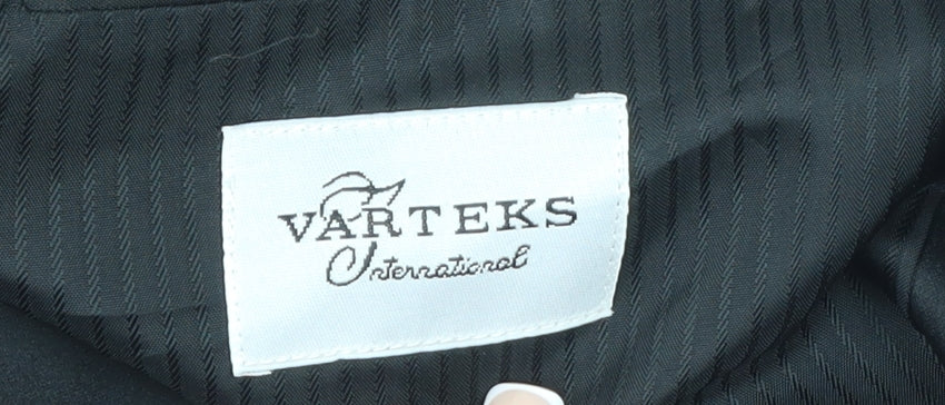 Varteks Men’s Black 46 Regular Wool Shawl Lapel Jacket