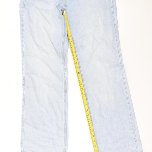 Stradivarius Unisex Light Blue Straight Leg Denim Jeans M
