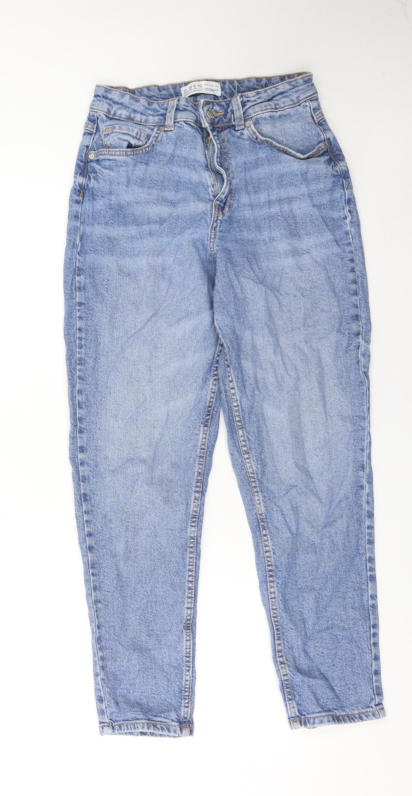 Primark Women Blue Size 10 High Rise Mom Jeans Denim Co