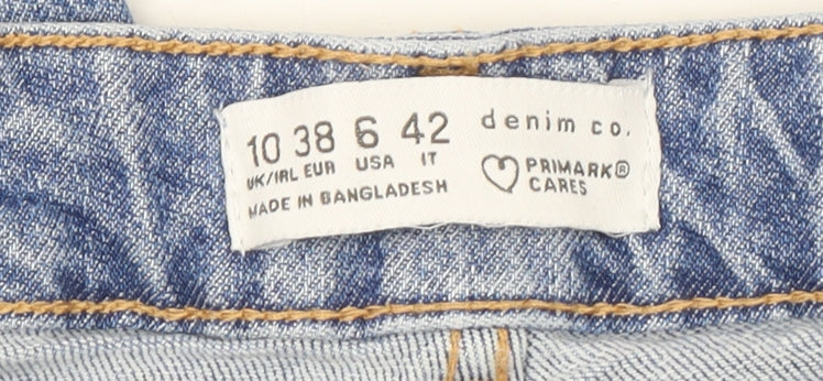 Primark Women Blue Size 10 High Rise Mom Jeans Denim Co