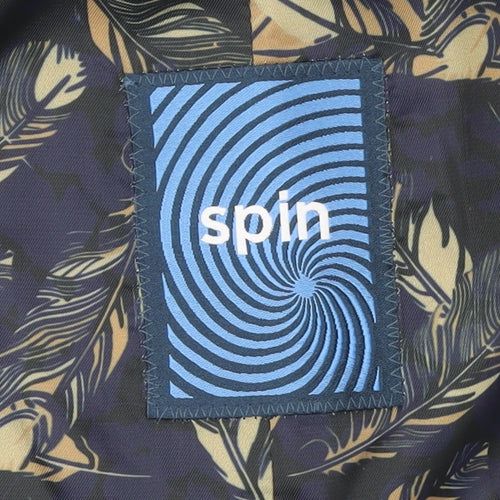 Spin Men's Blue Checked Formal Waistcoat Size 8R